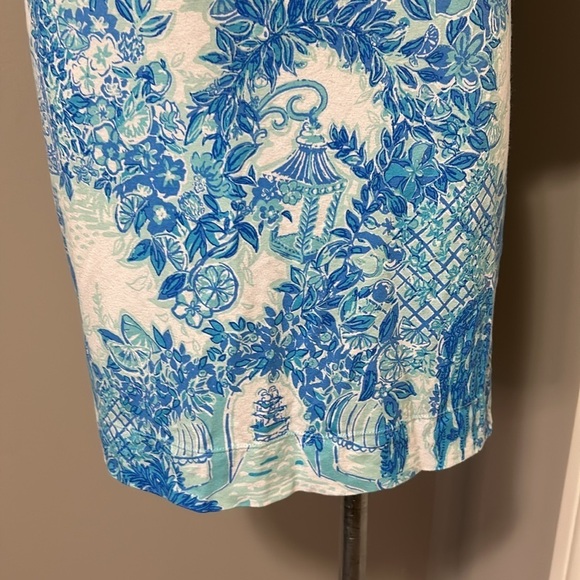 Lilly Pulitzer Sophie Shift Dress Toile Me About It UPF 50+ Blue White Sz XXS - Picture 6 of 14